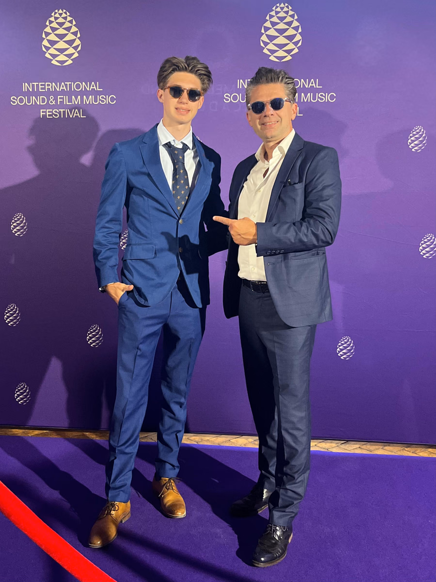 Berislav and Odin Sokač together at the International Sound & Film Music Festival